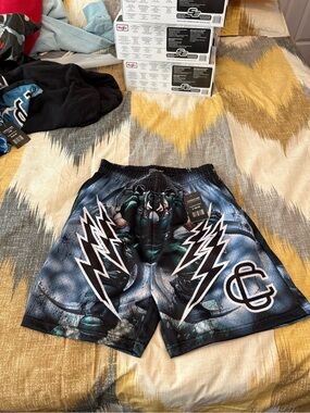Corrupted Creative Marvel (DC) Men's Athletic Graphic Shorts in Black and Blue